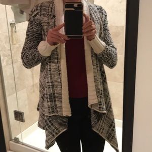 Anthropologie Tiny Cream Print Cardigan Sweater M